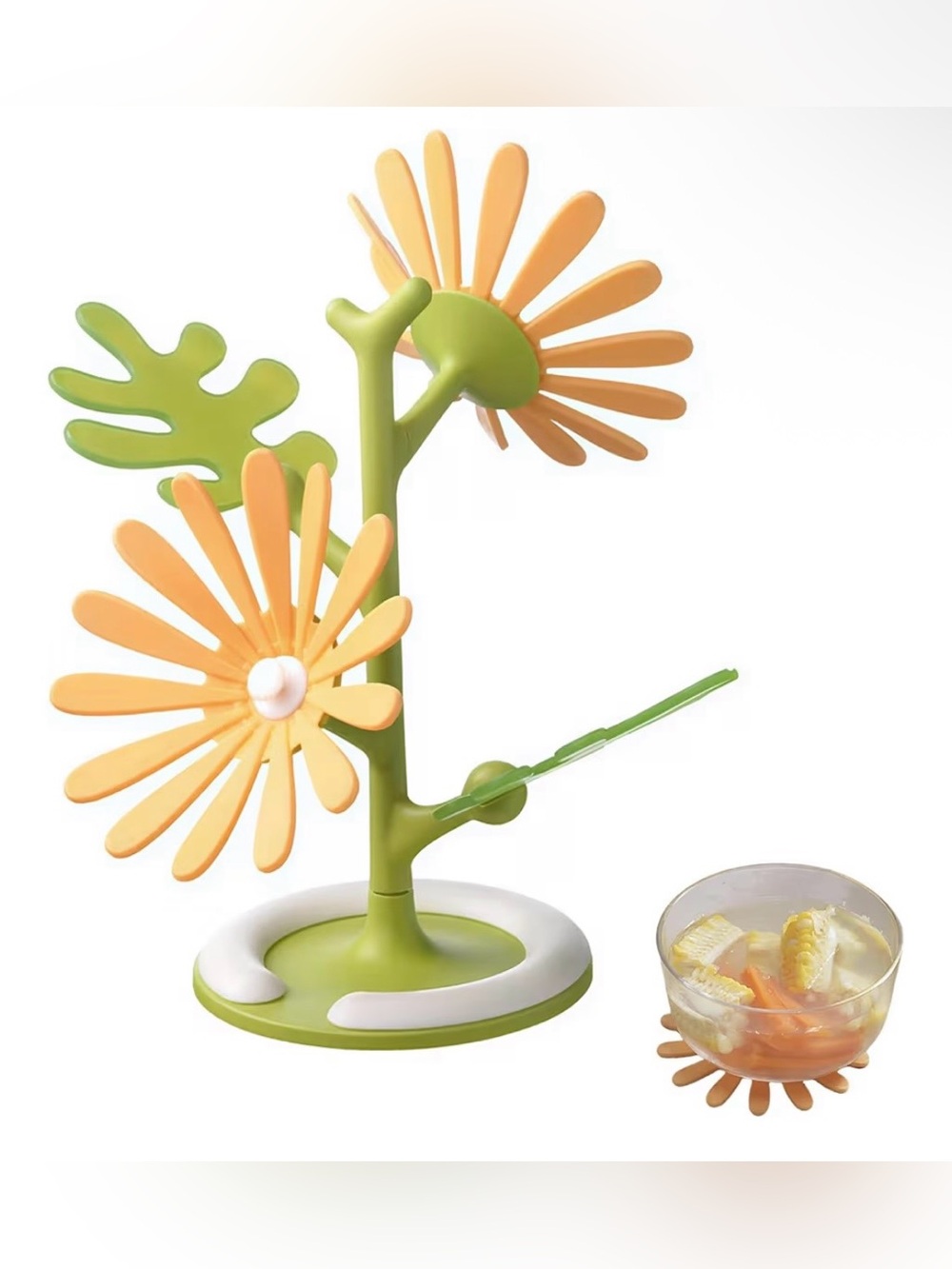 Silicone Daisy Trivet Tree with 5 Trivets